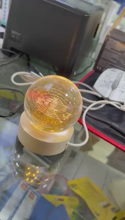 1 Pc USB LED Galaxy Crystal Ball Lamp (Random Design)