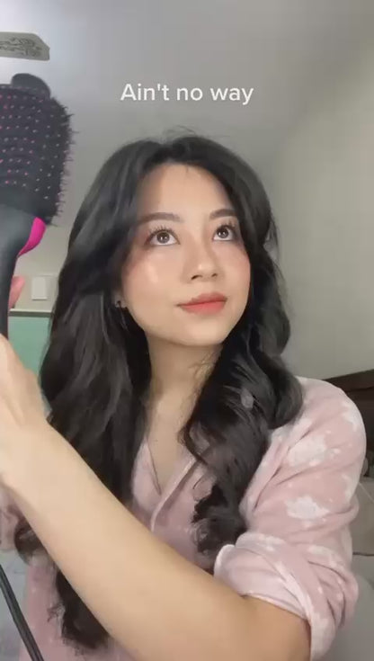 3‑in‑1 Hair Dryer with Comb, Hair Straightener & Curler for Easy Styling