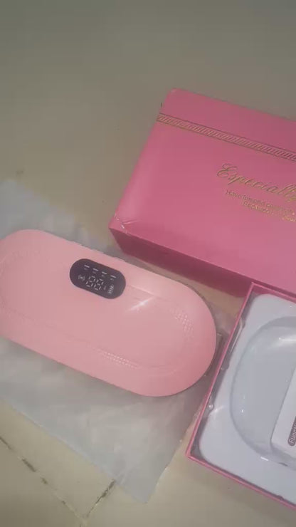 Portable Menstrual Heating Pad Belt for Women – Electric Period Pain Relief Massager with 3 Heat Levels & 4 Massage Modes