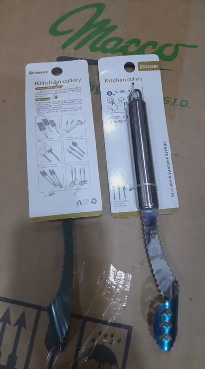 Stainless Steel Pepper Corer & Vegetable Slicer – Multifunction Jalapeno Core Remover, Fruit & Seed Extractor Tool