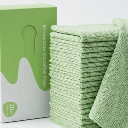 Microfiber Cleaning Cloths Pack Of 20 Multi Purpose Durable Soft And Reusable Cleaning Towels (Random Colour)