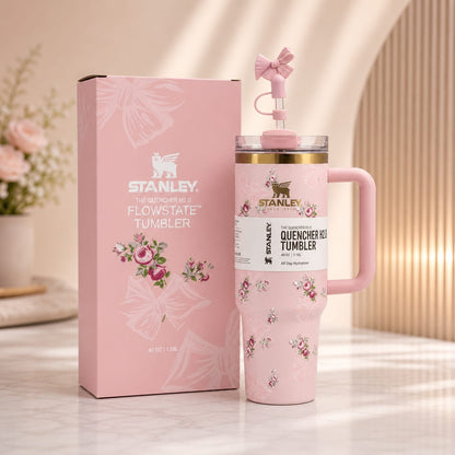 Stanley Premium Printed Tumbler 40oz with Box – Stylish Stainless Steel Vacuum Insulated Travel Mug