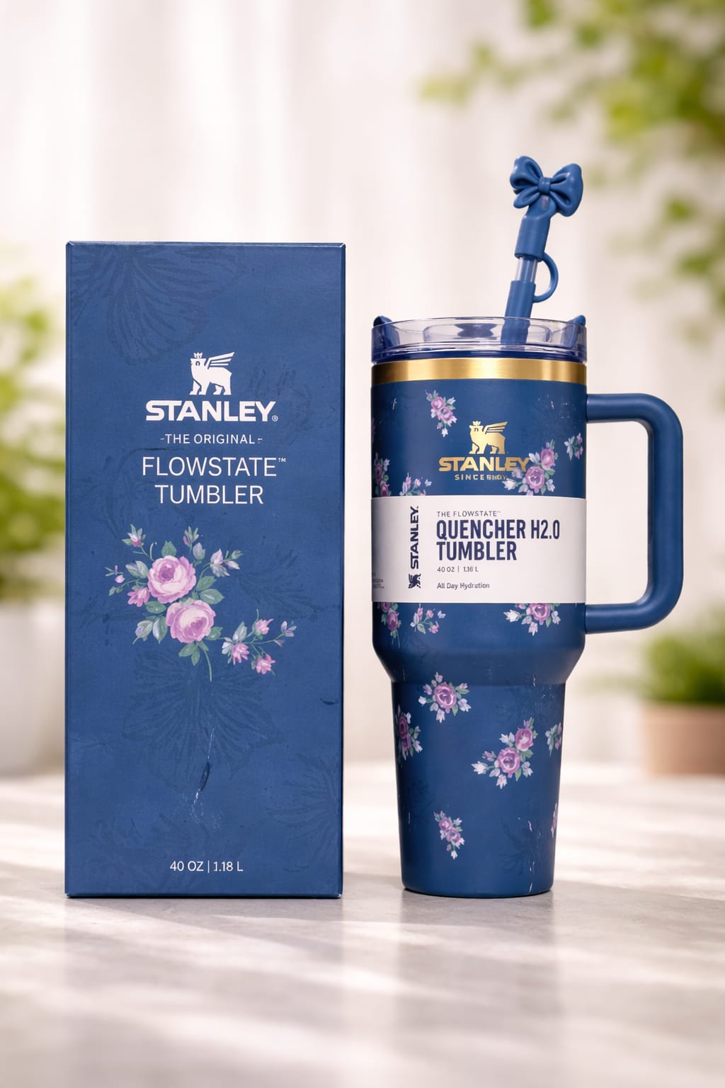 Stanley Premium Printed Tumbler 40oz with Box – Stylish Stainless Steel Vacuum Insulated Travel Mug