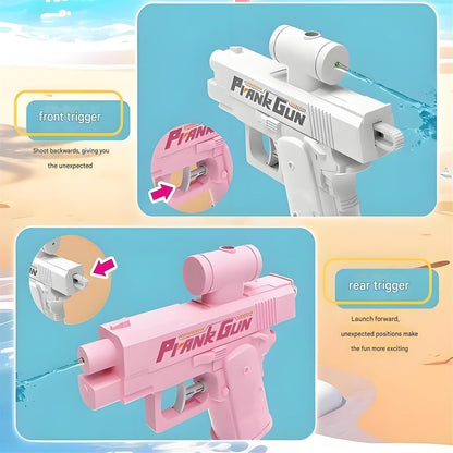 Funny Double-Sided Reverse Water Gun – Mini Tactical Prank Sprayer Toy for Kids & Adults | Summer Pool & Beach Water Fight Blaster (Random Color)