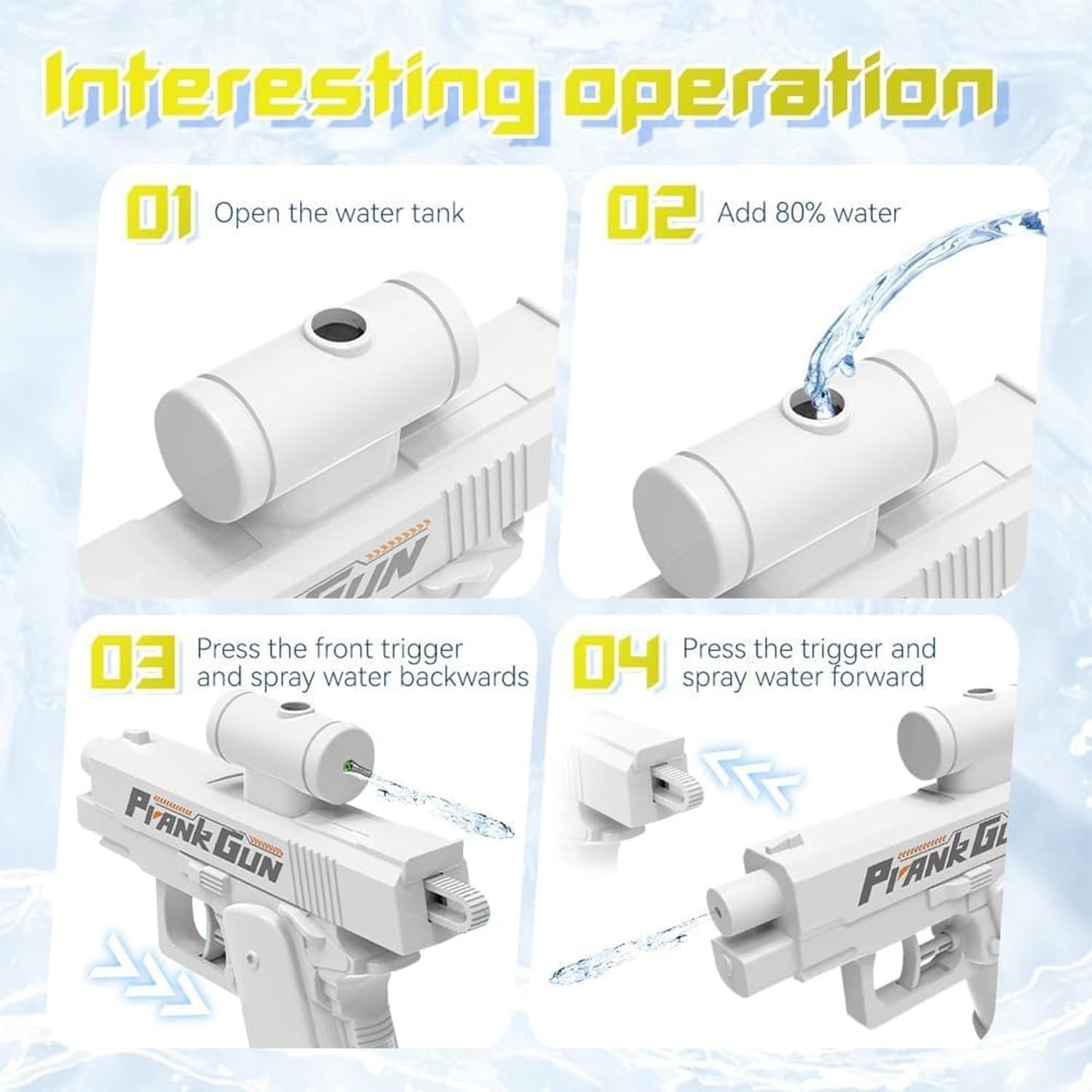 Funny Double-Sided Reverse Water Gun – Mini Tactical Prank Sprayer Toy for Kids & Adults | Summer Pool & Beach Water Fight Blaster (Random Color)
