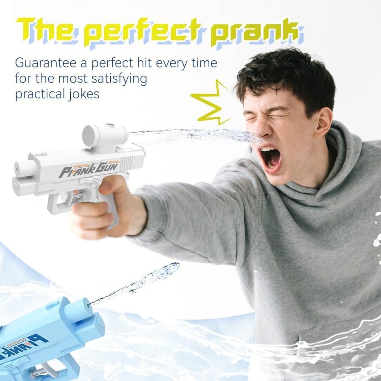 Funny Double-Sided Reverse Water Gun – Mini Tactical Prank Sprayer Toy for Kids & Adults | Summer Pool & Beach Water Fight Blaster (Random Color)